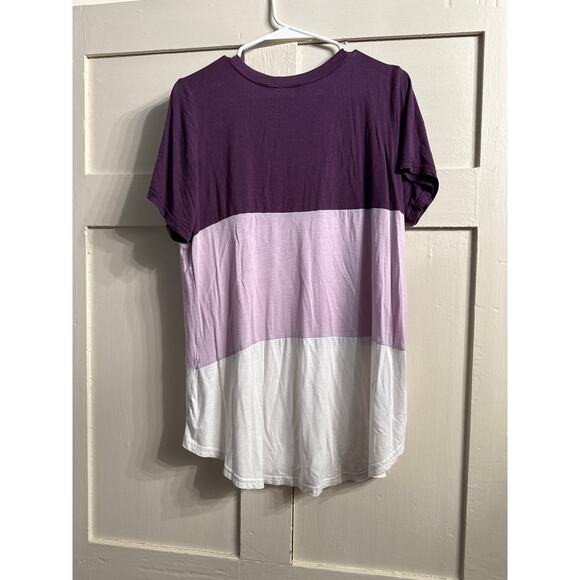 Amaryllis Medium purple color block shirt - Picture 2 of 3